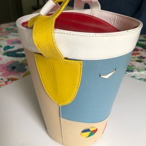 Zalo leather sand pail purse